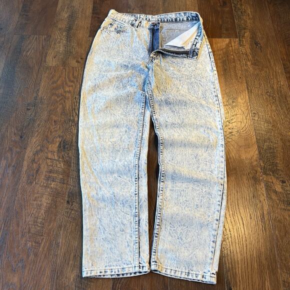 VINTAGE 80s BRITTANIA ACID STONE WASH DENIM LIGHT BLUE JEANS SIZE 31 W x 31 L - Picture 13 of 16